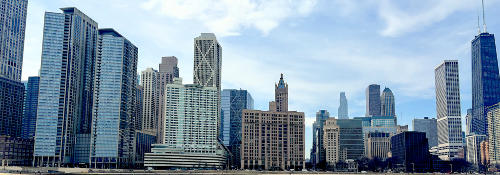 Chicago skyline, taken from Mount Olive Park
